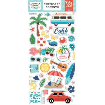 Echo Park Endless Summer Sticker - Chipboard Accents